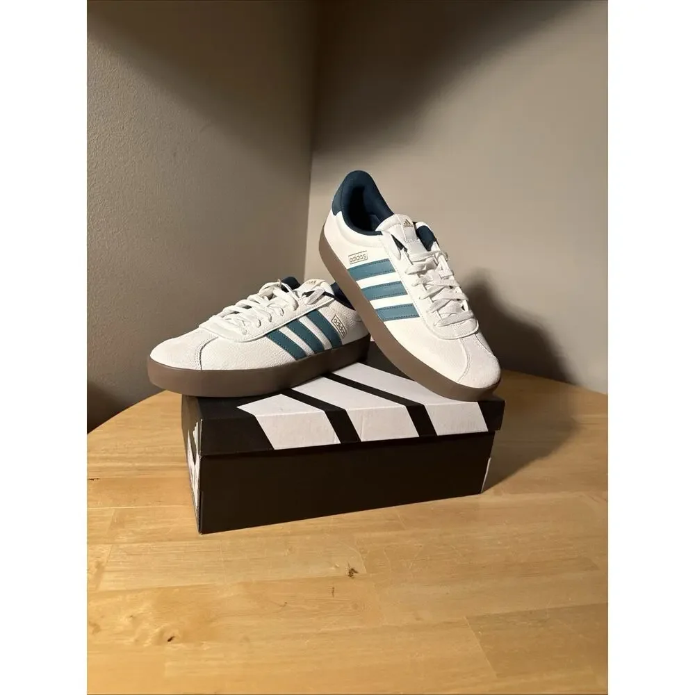 Adidas VL Court 3.0 Men's Size 11.5 White With Hunter Green Accent Streetwear
